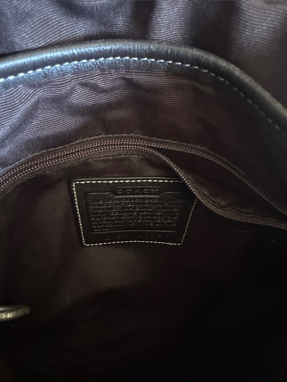 Coach Red Signature Canvas Shoulder Bag with Dark Brown Leather Trim - Picture 8 of 11